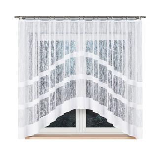 Firanka żakardowa gotowa na żabki WIKTORIA 310x160 biała