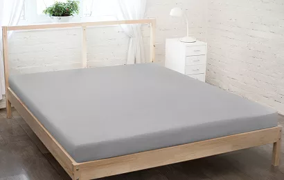 Prześcieradło jersey z gumką 140x200 szary