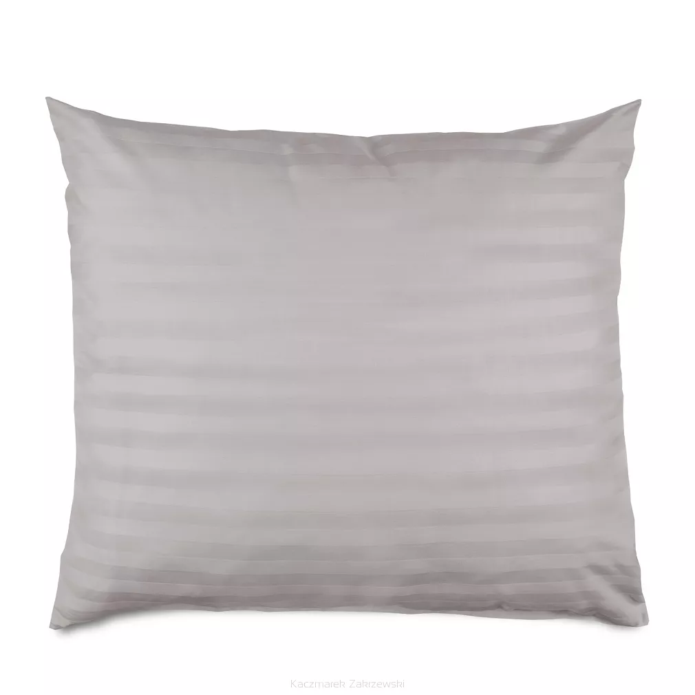 Poszewka satyna bambusowo-bawełniana STRIPE GREY 50x60 Darymex jednokolorowa szara
