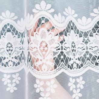 Firanka żakardowa gotowa na żabki DARIA 350x120 biała