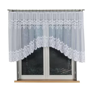 Firanka żakardowa gotowa na żabki DARIA 350x120 biała