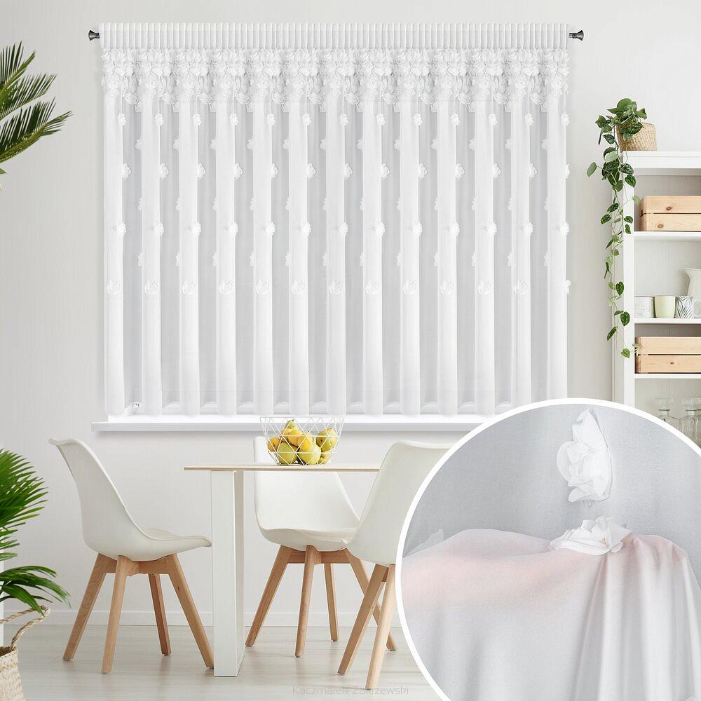 Firana gotowa na taśmie DIANA 350x160 Eurofirany biały