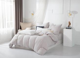 Szara Bawełniana Pościel Muślinowa 220x200