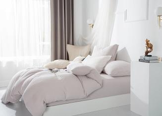 Szara Bawełniana Pościel Muślinowa 220x200