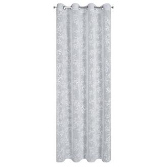 Zasłona gotowa na przelotkach AMBER 140x250 Eurofirany szary