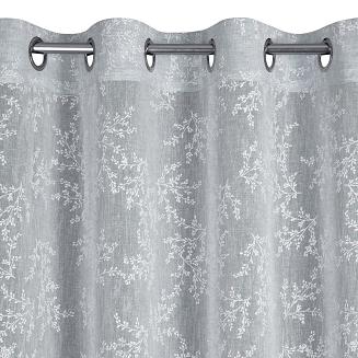 Zasłona gotowa na przelotkach AMBER 140x250 Eurofirany szary