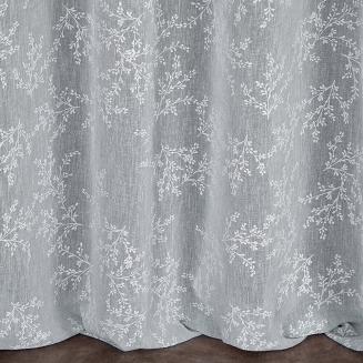 Zasłona gotowa na przelotkach AMBER 140x250 Eurofirany szary