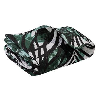 Narzuta dekoracyjna JUNGLE 240x260 pikowana zielona w palmy