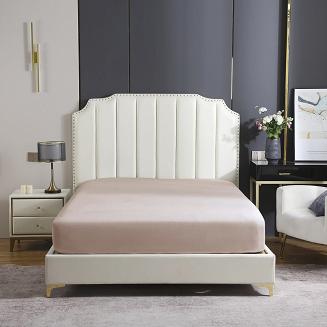 Prześcieradło satyna bawełniana z gumką 160x200 SIN kaszmirowe