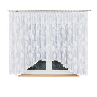 Firanka żakardowa gotowa na żabki SONIA 450x160 biała