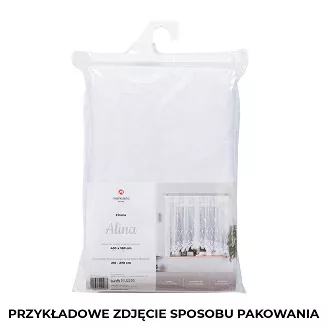 Firanka żakardowa gotowa na żabki SONIA 450x160 biała