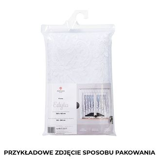 Firanka żakardowa gotowa na żabki EDYTA 300x160 biała