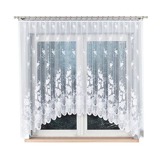 Firanka żakardowa gotowa na żabki EDYTA 300x160 biała