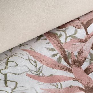 Pościel bawełniana FREESIA 140x200 Eurofirany pudrowy róż