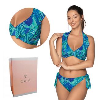 Strój kąpielowy góra biustonosz soft Malaita 023 niebieski liście