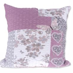 Poszewka z kory 40x40 różowa patchwork serca motyle kwiaty