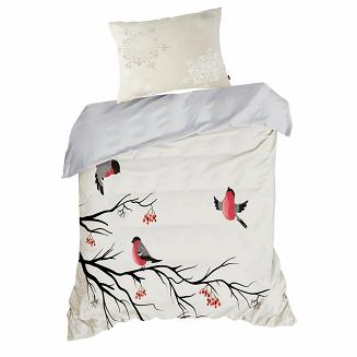 Komplet pościeli świąteczny BERRY 160x200 Eurofirany biały