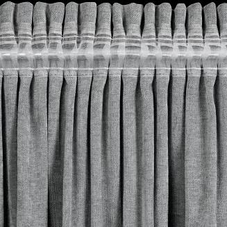 Zasłona gotowa na taśmie NILO 140x270 Eurofirany szary