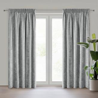 Zasłona gotowa na taśmie NILO 140x270 Eurofirany szary