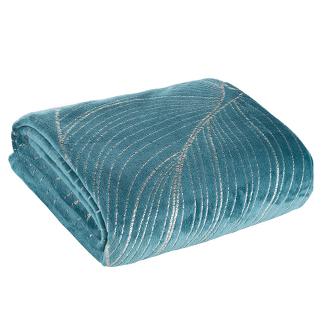 Koc narzuta BLANCA 150x200 Eurofirany turkusowy/złoty