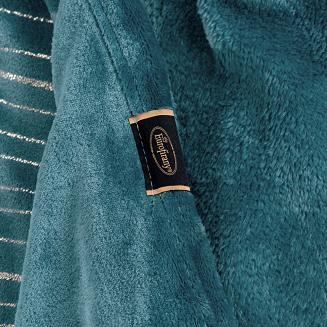 Koc narzuta BLANCA 150x200 Eurofirany turkusowy/złoty