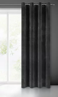 Zasłona gotowa na przelotkach VILLA 140x250 Eurofirany czarny