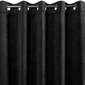 Zasłona gotowa na przelotkach VILLA 140x250 Eurofirany czarny