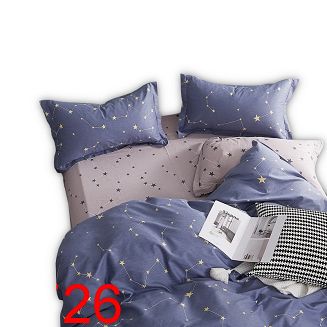 Pościel satynowa 140x200 wzór gwiazdozbiór