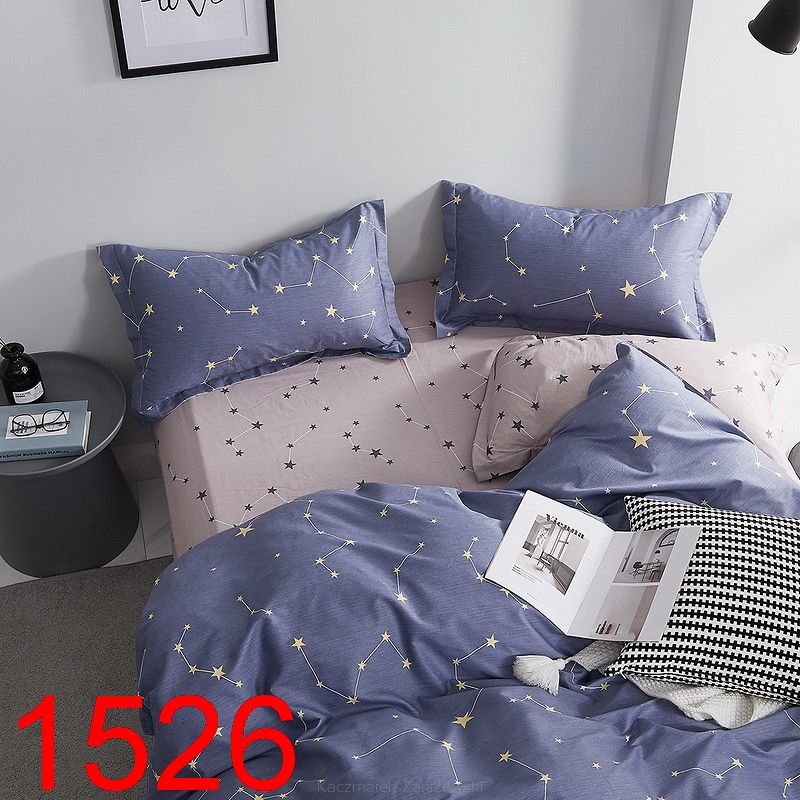 Pościel satynowa 140x200 wzór gwiazdozbiór