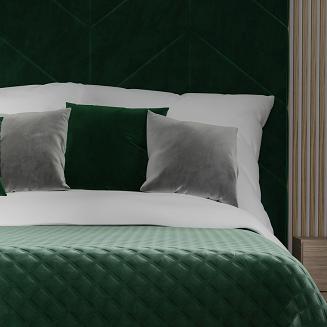 Poszewka dekoracyjna VELVI 40x40 jednobarwna welwetowa butelkowa