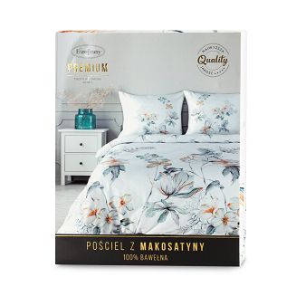 Pościel z makosatyny AMELIA 220x200 Eurofirany biały