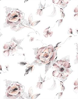Koszula damska LUNA kod 38 ecru w różowe beżowe kwiaty piwonii