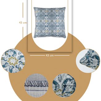 Poszewka dekoracyjna INTA-892 43x43 Darymex zamszowa jasno niebieska