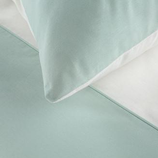 Pościel satynowa NOVAD 160x200 Eurofirany biały/miętowy