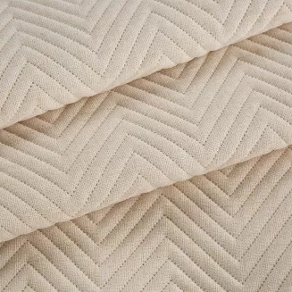 Narzuta dekoracyjna LEN 200x220 kremowy