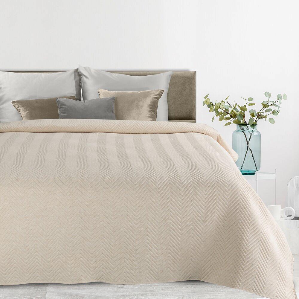 Narzuta dekoracyjna LEN 200x220 kremowy