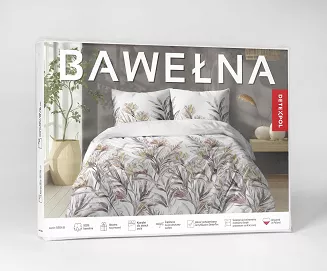 Pościel bawełniana 160x200 Detexpol biała żółta pomarańczowa egzotyczne kwiaty