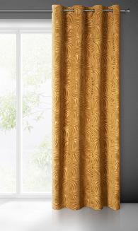 Zasłona gotowa na przelotkach LIVIA 140x250 Eurofirany miodowy