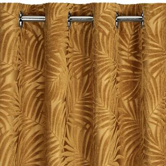 Zasłona gotowa na przelotkach LIVIA 140x250 Eurofirany miodowy