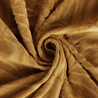 Zasłona gotowa na przelotkach LIVIA 140x250 Eurofirany miodowy