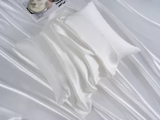 Jedwabna Poszewka 50x70 Biała