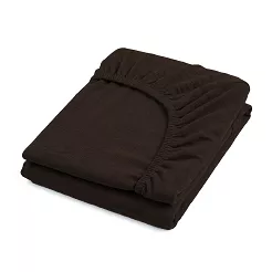 Prześcieradło jersey z gumką 140x200 Parylux brązowe
