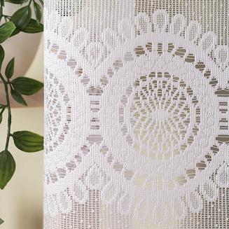 Firanka żakardowa gotowa na szelkach MALWINA 310x160 biała