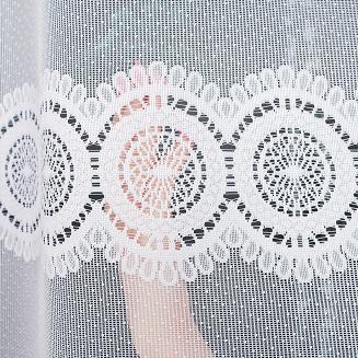 Firanka żakardowa gotowa na szelkach MALWINA 310x160 biała