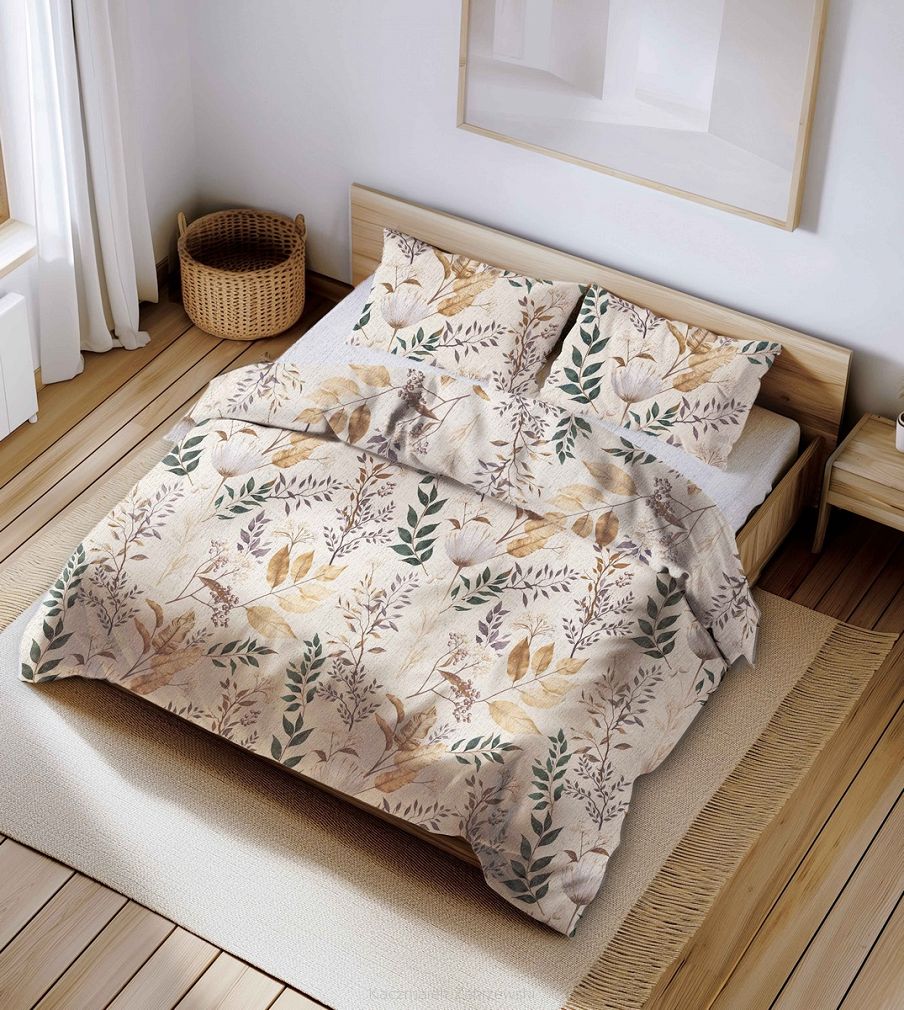 Pościel z kory 180x200 jasnobeżowa roślinna oaza