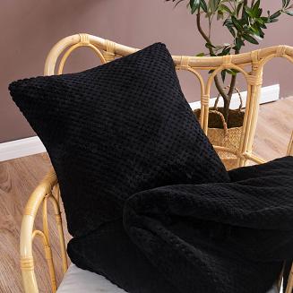 Poszewka dekoracyjna z mikrofibry MONTE 40x40 czarna