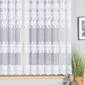 Firanka żakardowa gotowa na żabki OKSANA 400x160 biała