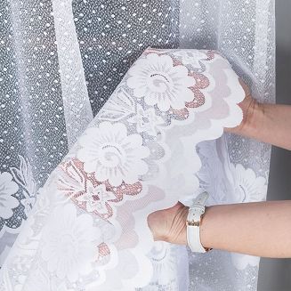 Firanka żakardowa gotowa na żabki OKSANA 400x160 biała