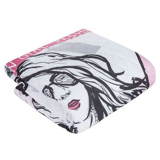 Narzuta dekoracyjna DORA 170x210 biały/czarny/różowy