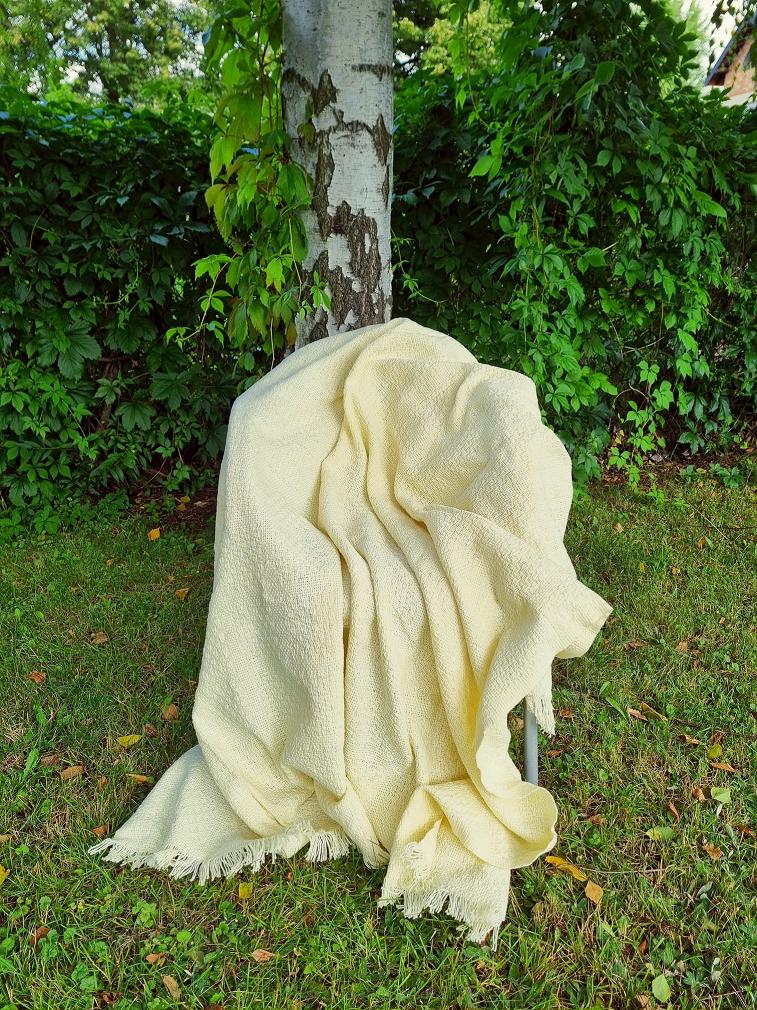 Komplet dekoracyjny narzuta 170x205 + 2x 60x170 masełkowy